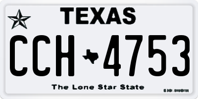 TX license plate CCH4753