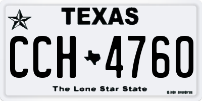 TX license plate CCH4760