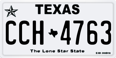 TX license plate CCH4763