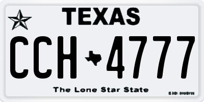 TX license plate CCH4777