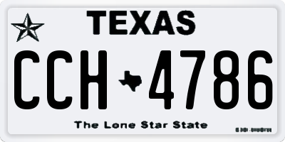 TX license plate CCH4786