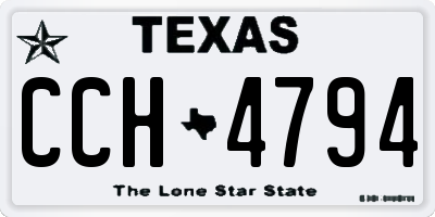 TX license plate CCH4794