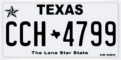 TX license plate CCH4799