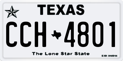 TX license plate CCH4801