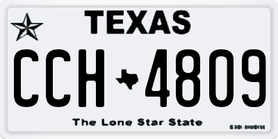 TX license plate CCH4809
