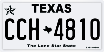 TX license plate CCH4810
