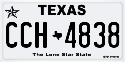 TX license plate CCH4838