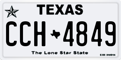 TX license plate CCH4849