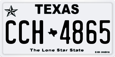 TX license plate CCH4865