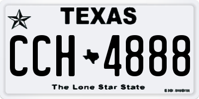 TX license plate CCH4888
