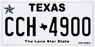 TX license plate CCH4900
