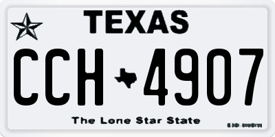 TX license plate CCH4907