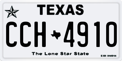 TX license plate CCH4910