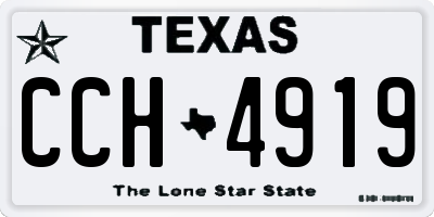 TX license plate CCH4919