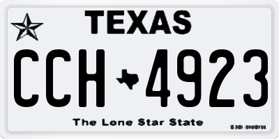 TX license plate CCH4923