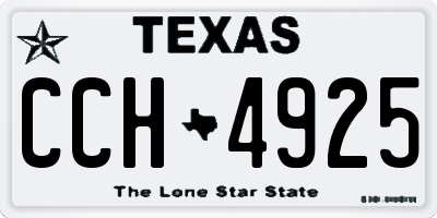 TX license plate CCH4925