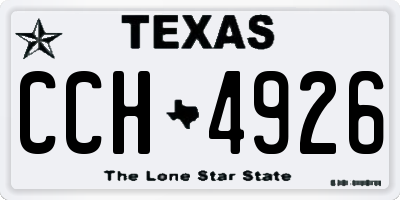 TX license plate CCH4926