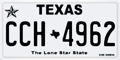 TX license plate CCH4962
