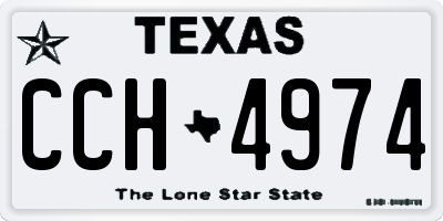 TX license plate CCH4974