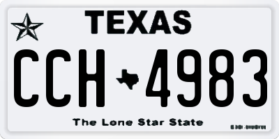 TX license plate CCH4983