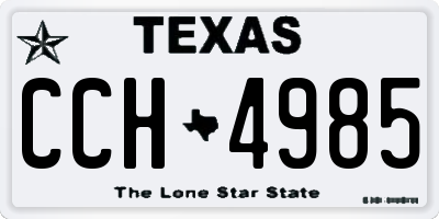 TX license plate CCH4985