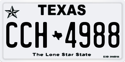 TX license plate CCH4988