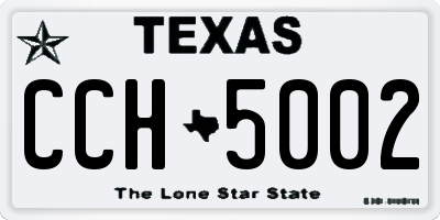 TX license plate CCH5002