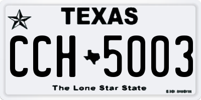 TX license plate CCH5003