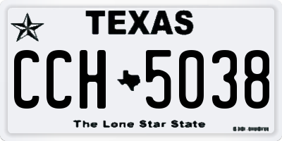 TX license plate CCH5038