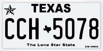 TX license plate CCH5078