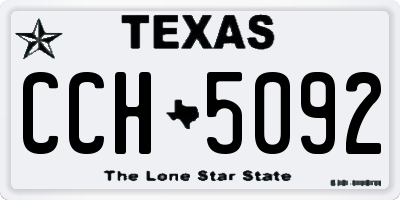 TX license plate CCH5092