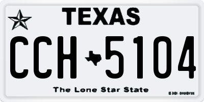 TX license plate CCH5104