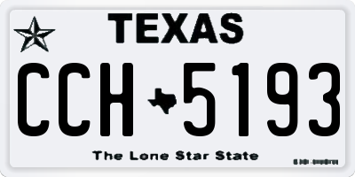 TX license plate CCH5193
