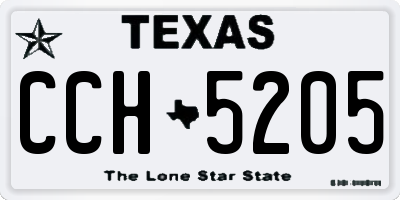 TX license plate CCH5205