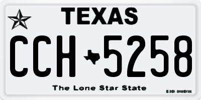 TX license plate CCH5258