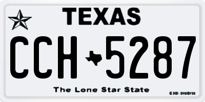 TX license plate CCH5287