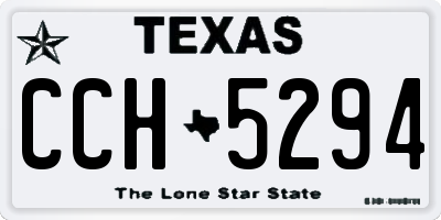 TX license plate CCH5294