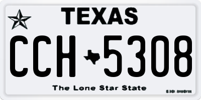 TX license plate CCH5308