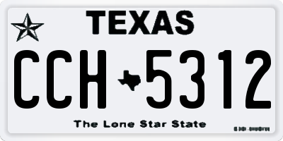 TX license plate CCH5312