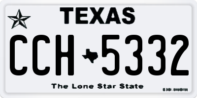 TX license plate CCH5332