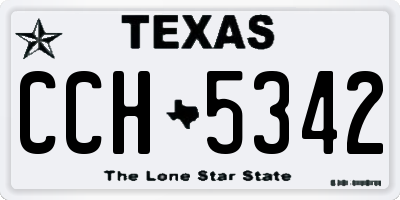 TX license plate CCH5342