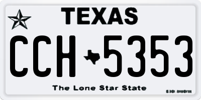 TX license plate CCH5353