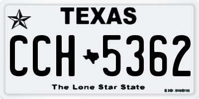 TX license plate CCH5362
