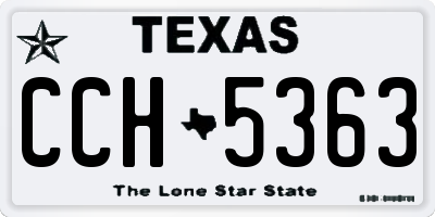 TX license plate CCH5363