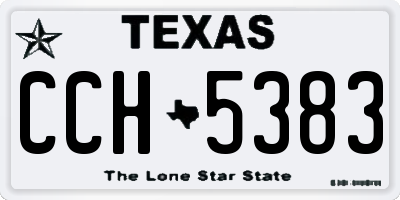 TX license plate CCH5383