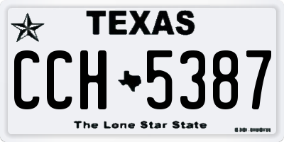 TX license plate CCH5387
