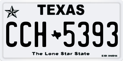 TX license plate CCH5393