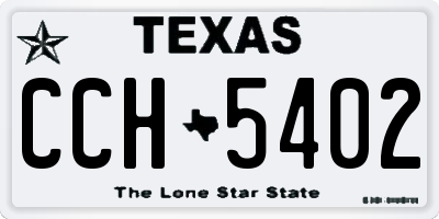 TX license plate CCH5402