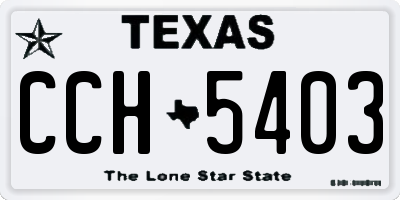 TX license plate CCH5403