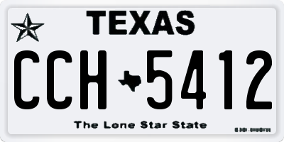 TX license plate CCH5412